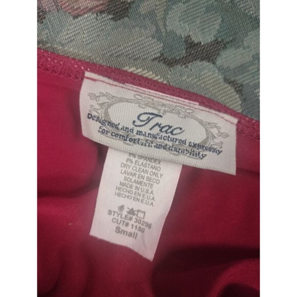 Red Spaghetti Strap Party Dress With Rhinestone Accent By Trac Small Polyester M - Picture 5 of 6